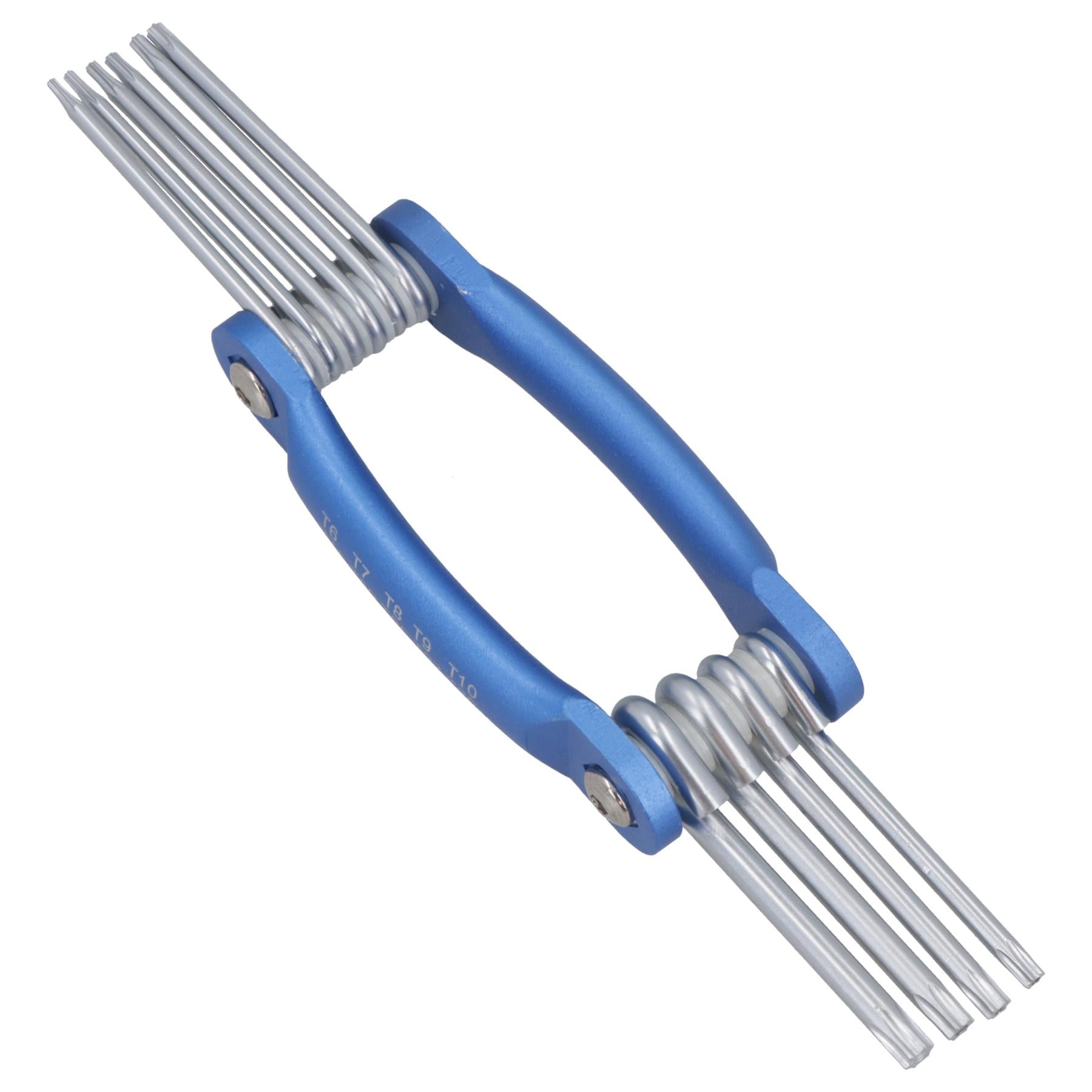 10 teiliger Torxschlüsselsatz mit Aluminiumrahmen T6 - T30 Security Torx Taschenformat