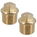 2 PACK Universal Brass Boat Drain Plug Speedboat Rib Garboard Bung Transom