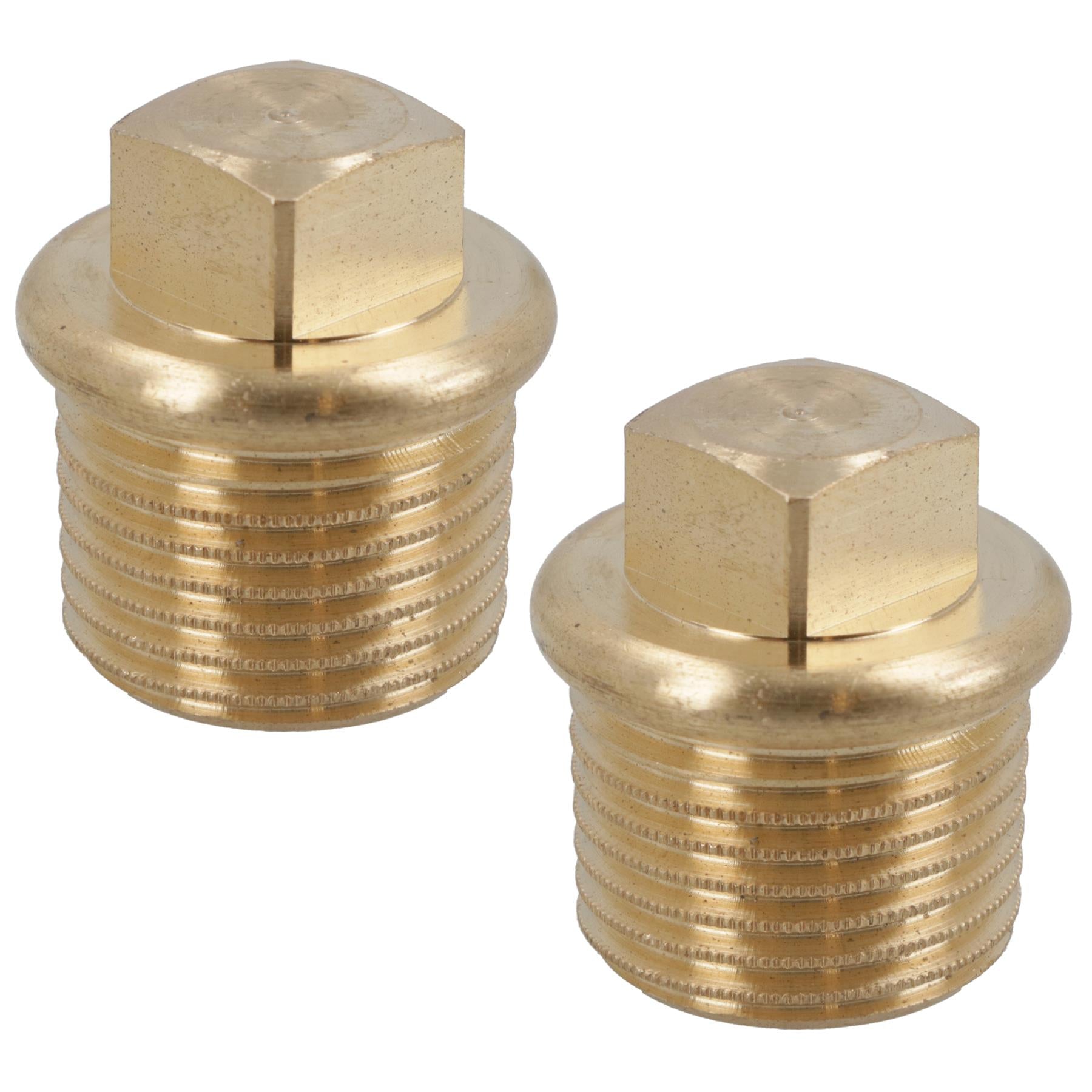 2 PACK Universal Brass Boat Drain Plug Speedboat Rib Garboard Bung Transom