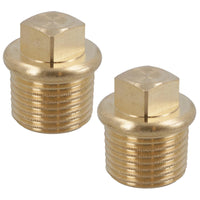 2 PACK Universal Brass Boat Drain Plug Speedboat Rib Garboard Bung Transom
