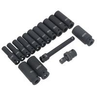 Barre d'extension pour douilles à chocs profondes métriques à entraînement 1/2" + joint universel 10 – 27 mm