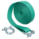 Long 20m Recovery Strap Tow Rope & Two Shackles 8T Storage Bag 4x4 Off Road