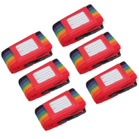 Adjustable Multicoloured Rainbow Luggage Suitcase Belt Strap Travel with Tags