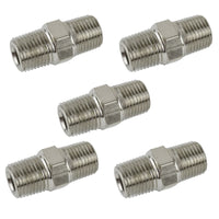5pk 1/8" BSP Male to Male Air Line Hose Compressor Fittings / Connectors / Unions