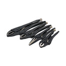 4pc Locking Grip Plier Set Mole Grips Pliers Curved + Straight Jaws