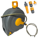 Enclosed Portable Free Standing Garden Hose Fast Reel Watering 40 Metres