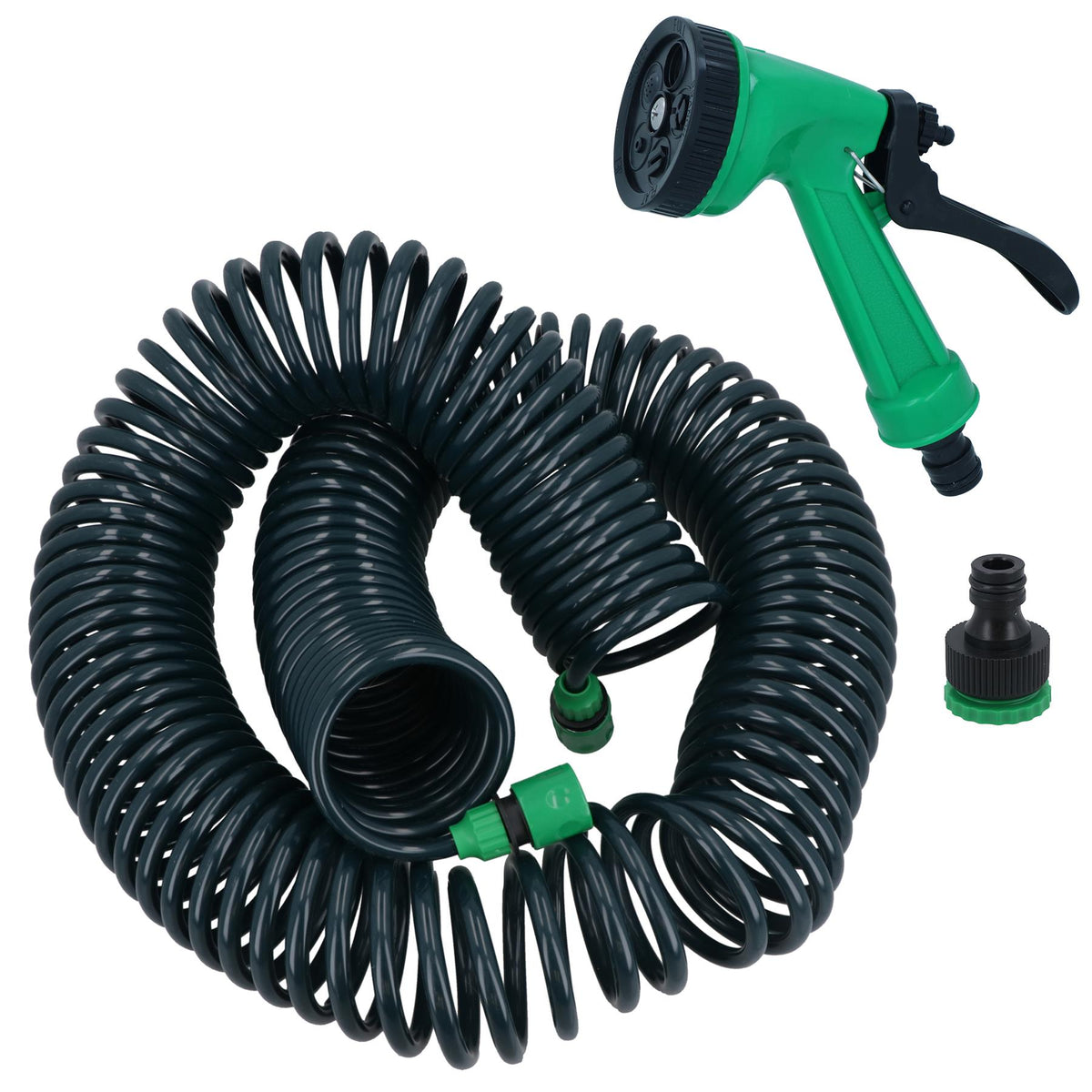 Expandable Garden Coil Hose Pipe Watering With Fittings + Spray Gun 30 Metres