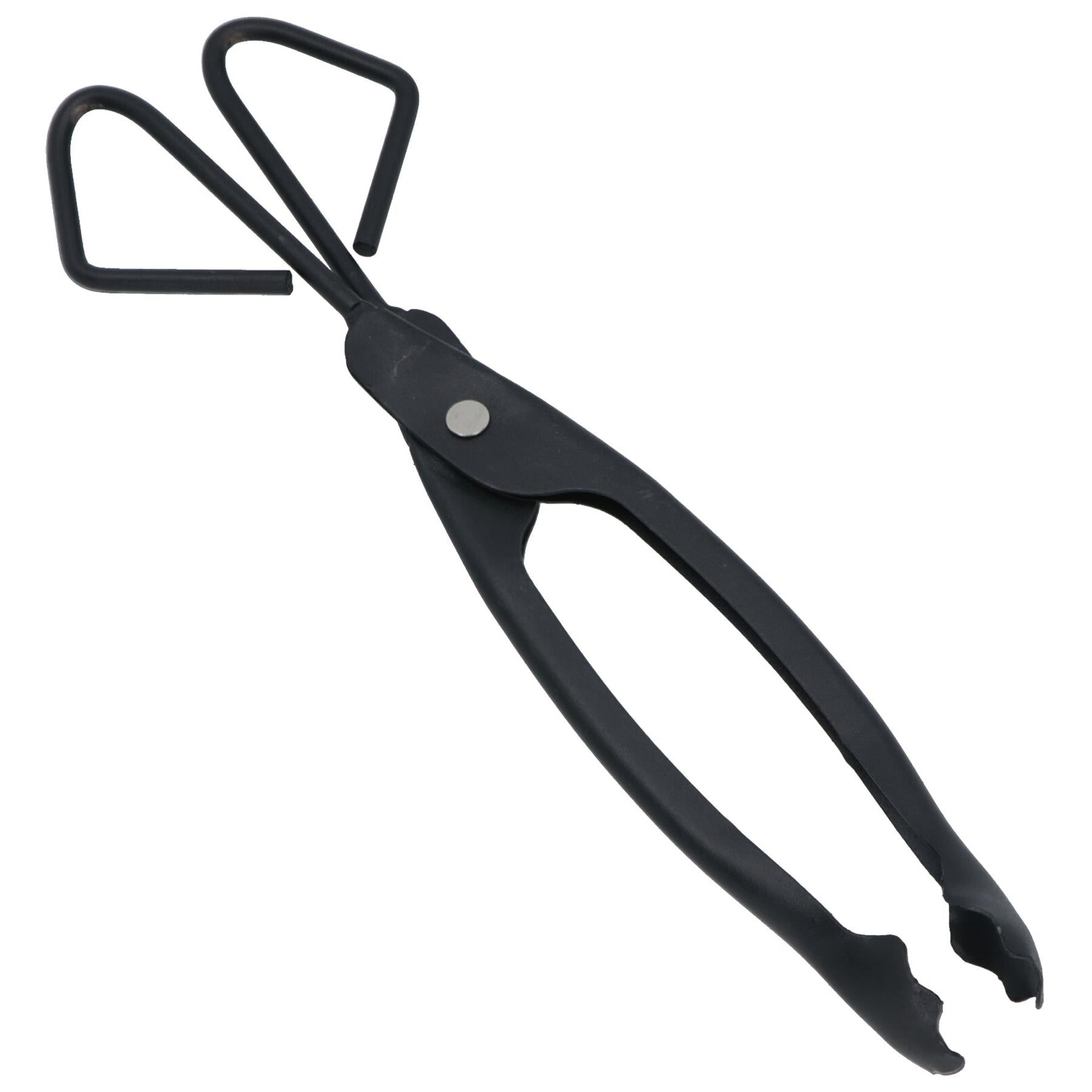 Fire Side Log Coal Wood Tongs Grabber Mover Fireplace Fire Pit Scissor Action