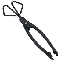Fire Side Log Coal Wood Tongs Grabber Mover Fireplace Fire Pit Scissor Action