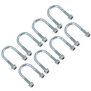 M8 Round Bend U Bolt 34mm x 64mm Width x Length Pipe Clamp Fixing