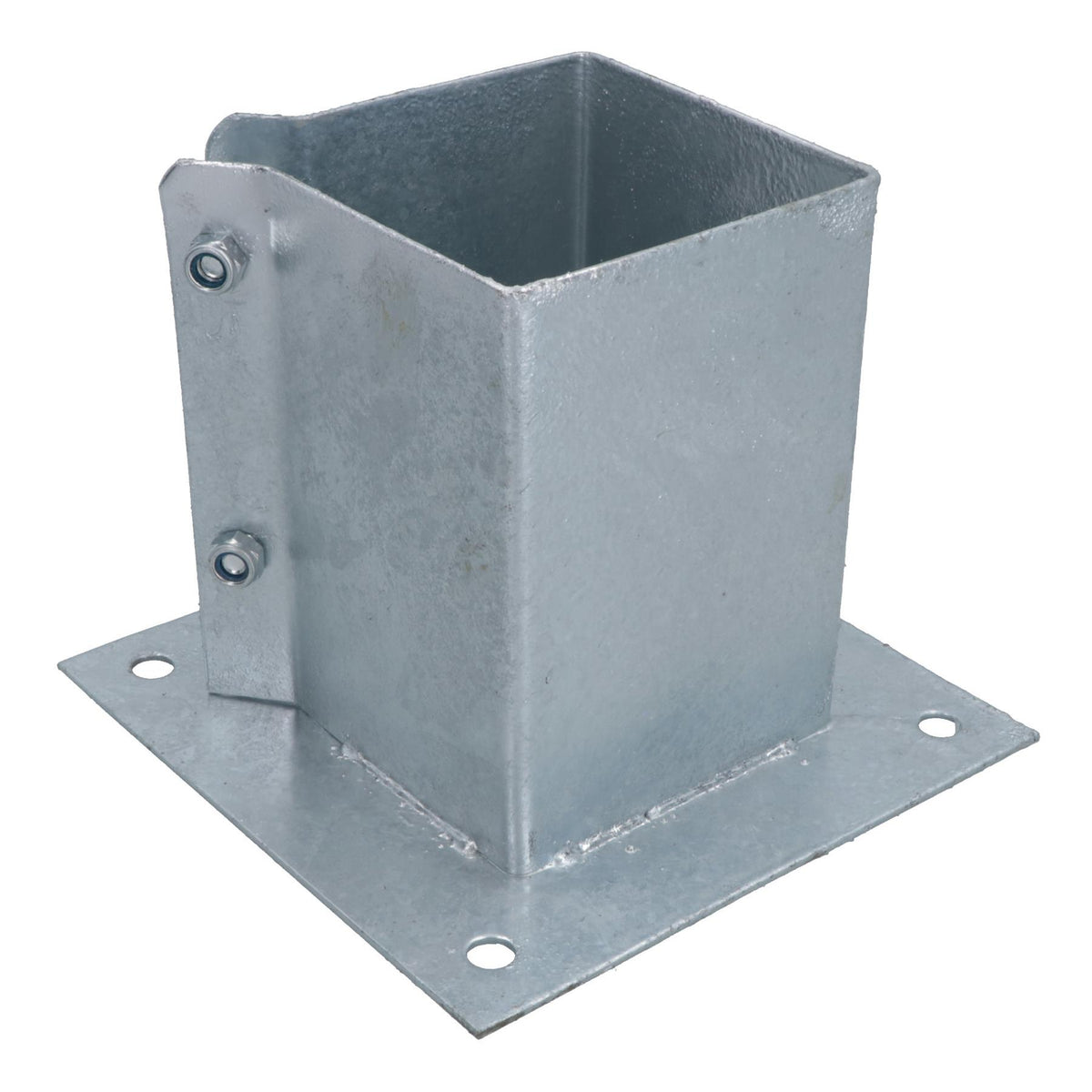 Fence Post Bolt Down Shoe Holder Support Clamp Galvanised 100 x 100mm