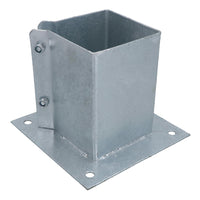Fence Post Bolt Down Shoe Holder Support Clamp Galvanised 100 x 100mm