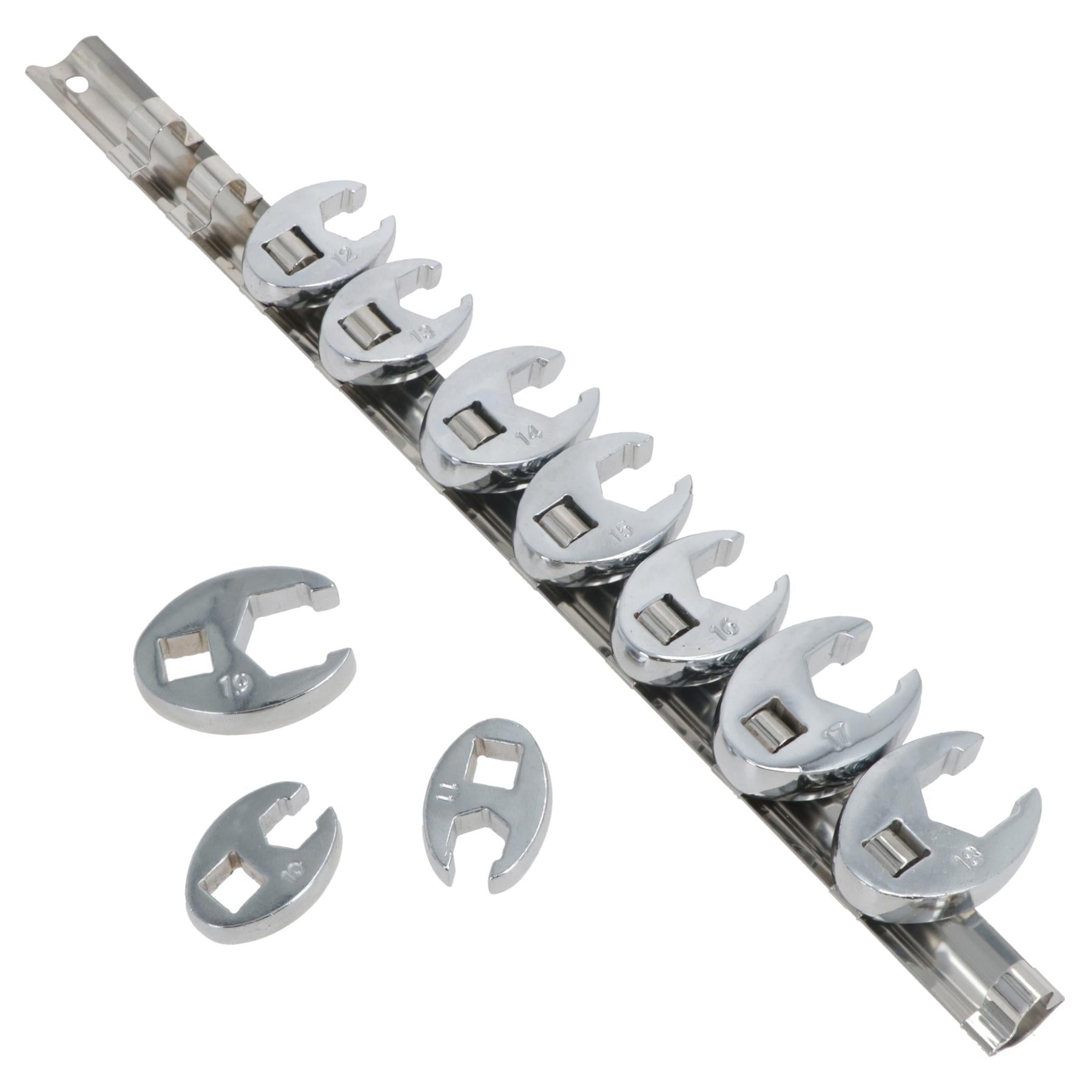 Clé à molette Crowfeet Crowfoot Clé à molette Crows Feet Douille 3/8" 10 - 19 mm 10 pièces
