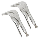 Long Nose Locking Pliers Mole Grips with 90 Degree Angled Head 10 inch