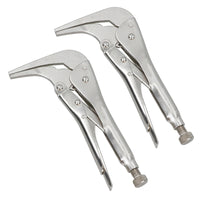Long Nose Locking Pliers Mole Grips with 90 Degree Angled Head 10 inch