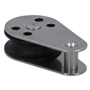 Marine Pulley Block with Fixed Pin 26mm Diameter Nylon Wheel Stainless Steel