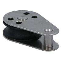 Marine Pulley Block with Fixed Pin 26mm Diameter Nylon Wheel Stainless Steel