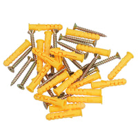 4 x 40mm Countersunk Screws And Wall Raw Plugs For Wood Concrete Brick