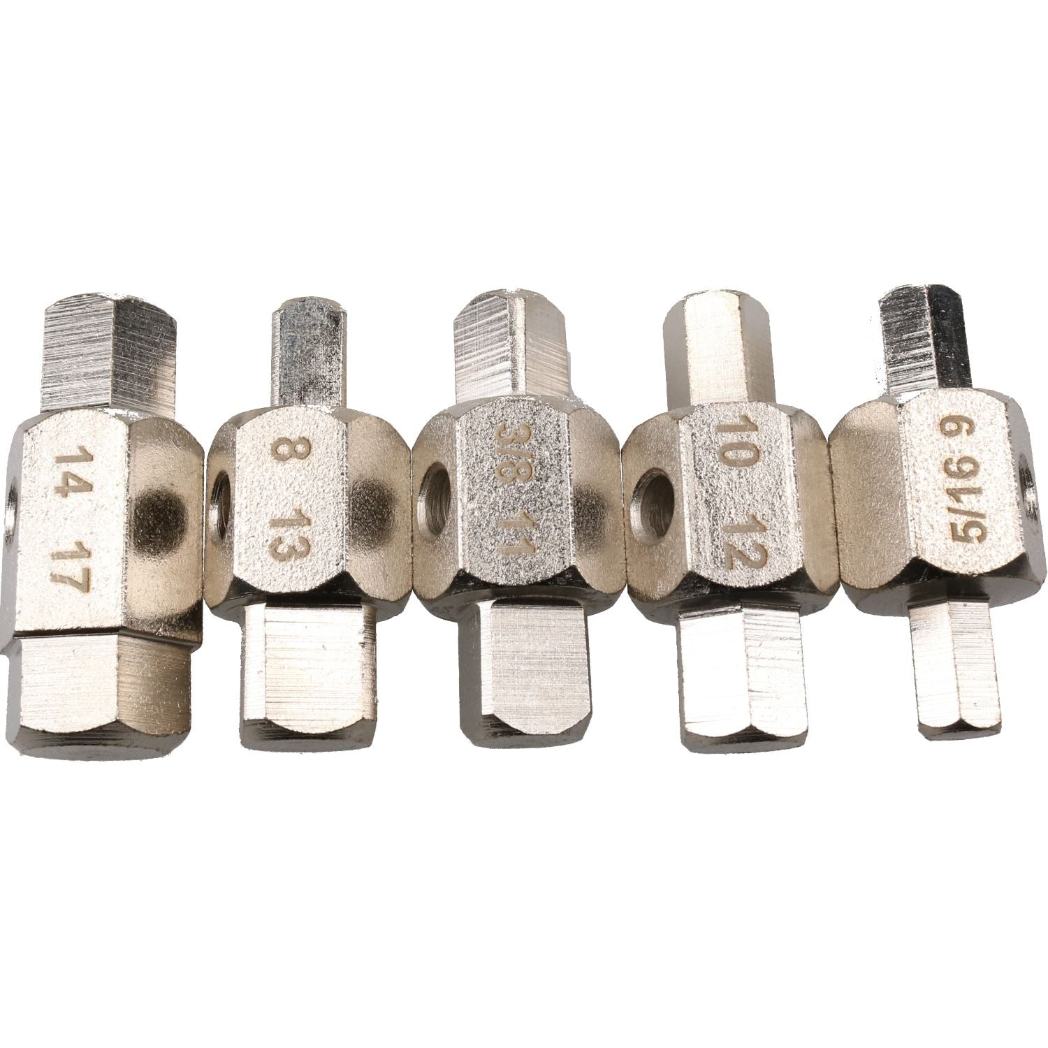 5pc 10 Sizes Drain Sump Plug Key Set For Gear Box Diffs Plugs Oil Change