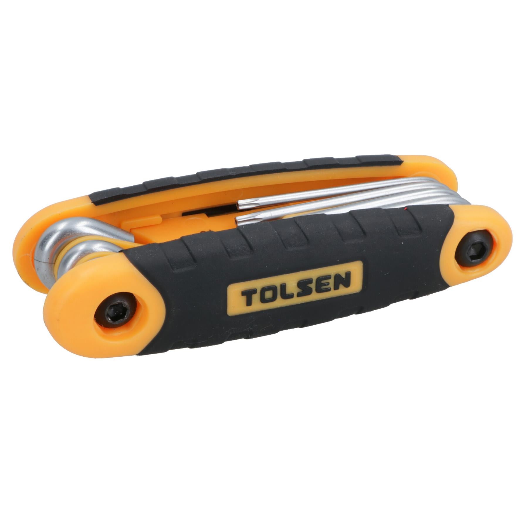 8pcs Folding Torx / Star Key Wrench Set T9 - T40 Foldable Rubberized Handle