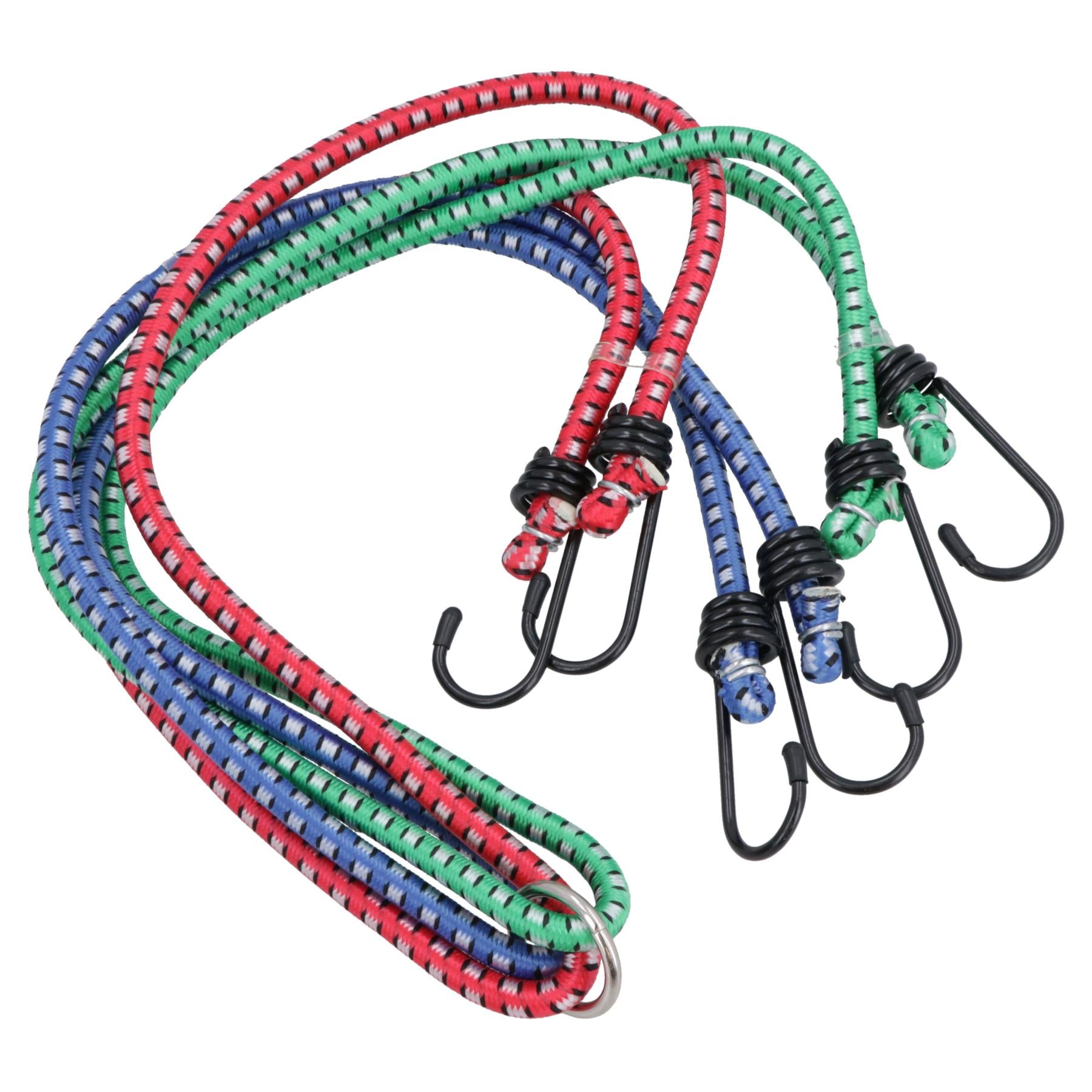 Lot de 3 tendeurs élastiques de 40" x 8 mm, sangles de corde, attaches, supports de rangement, attaches