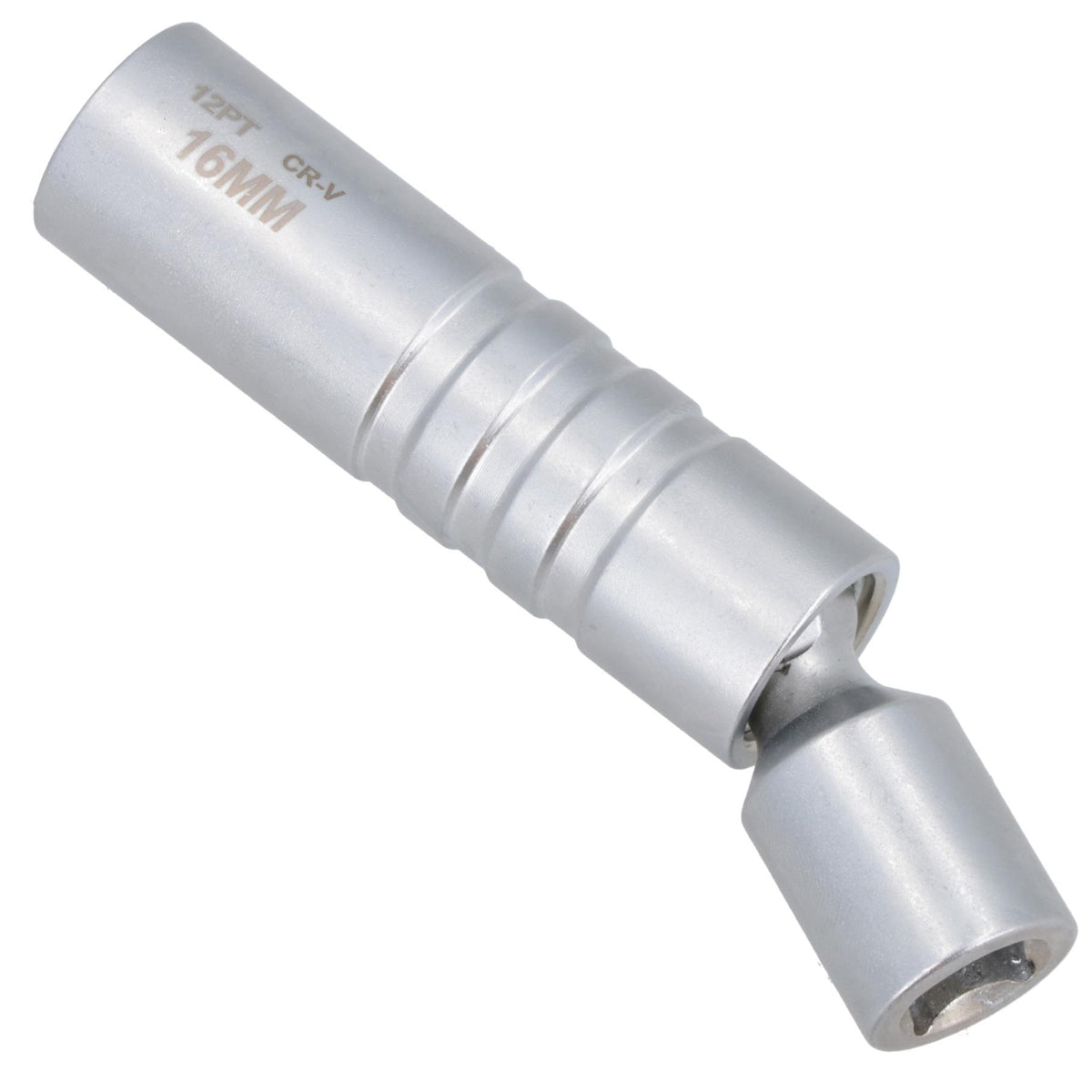 16mm Thin Wall Walled Swivel Magnetic Spark Plug Socket 3/8in Drive 12PT