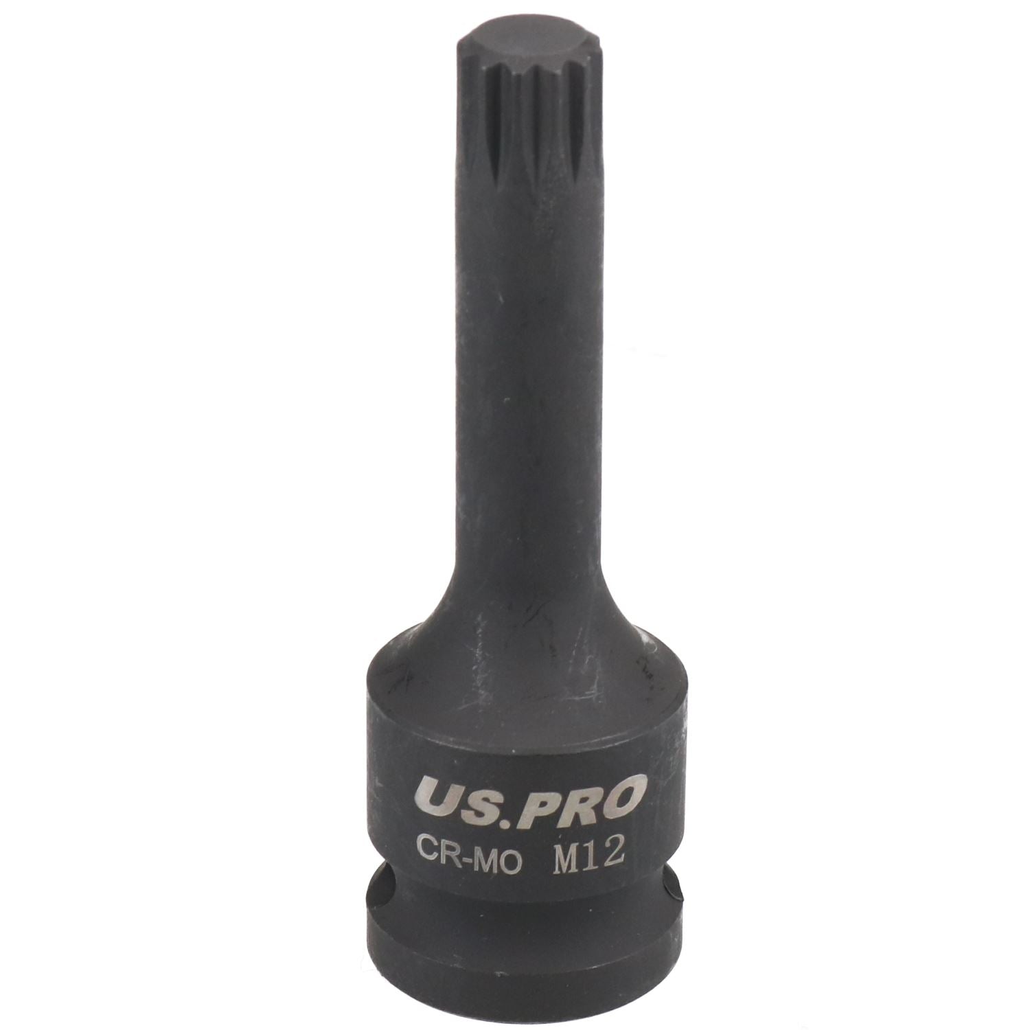 M12 x 78mm Impacted Impact Extra Long Spline Bit 1/2" Drive Male Socket