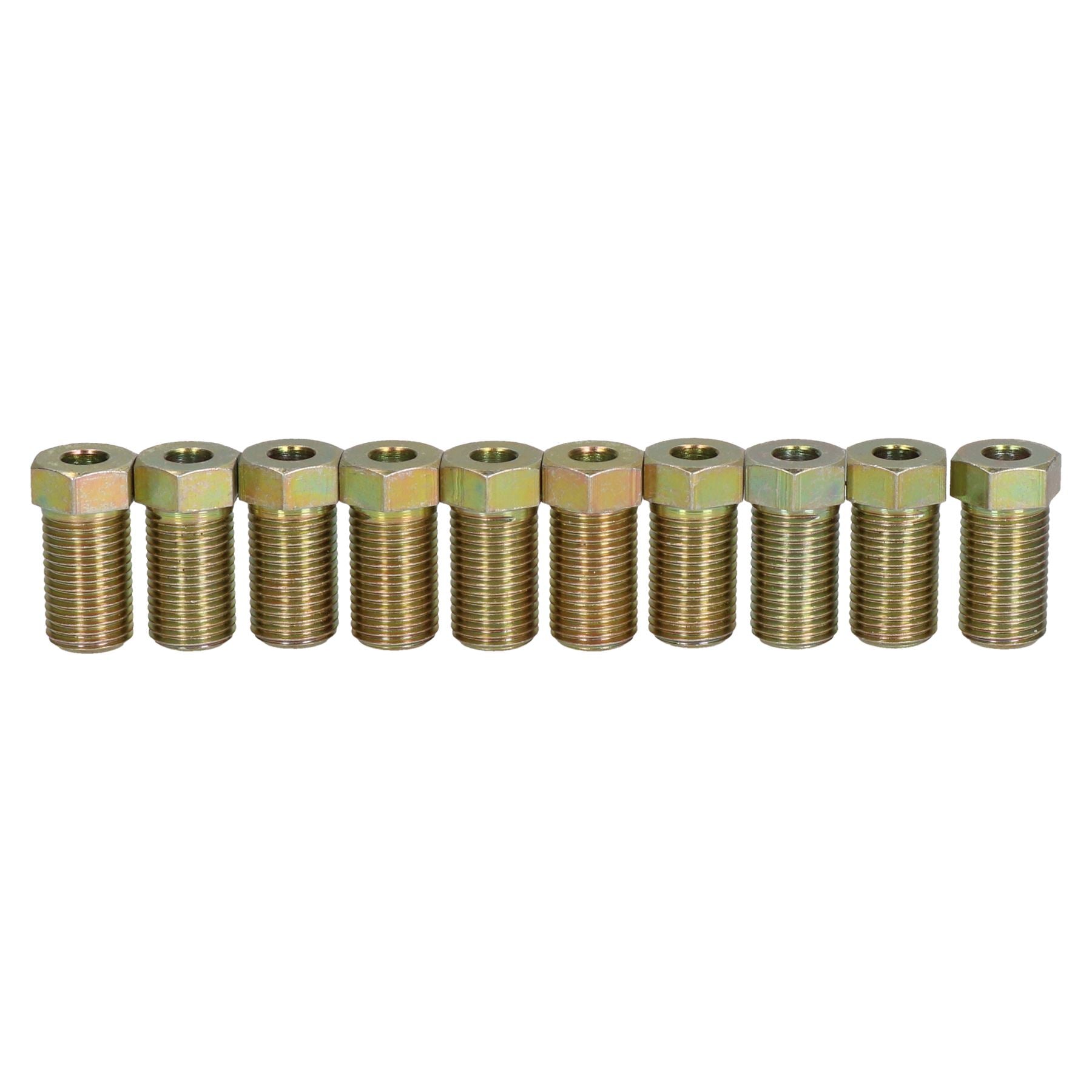 Brake Pipe Fitting Steel Male Union 10mm x 1mm TTE for 3/16" Brake Pipe 10pc