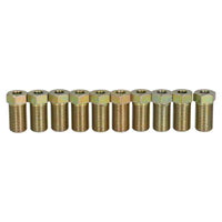 Brake Pipe Fitting Steel Male Union 10mm x 1mm TTE for 3/16" Brake Pipe 10pc