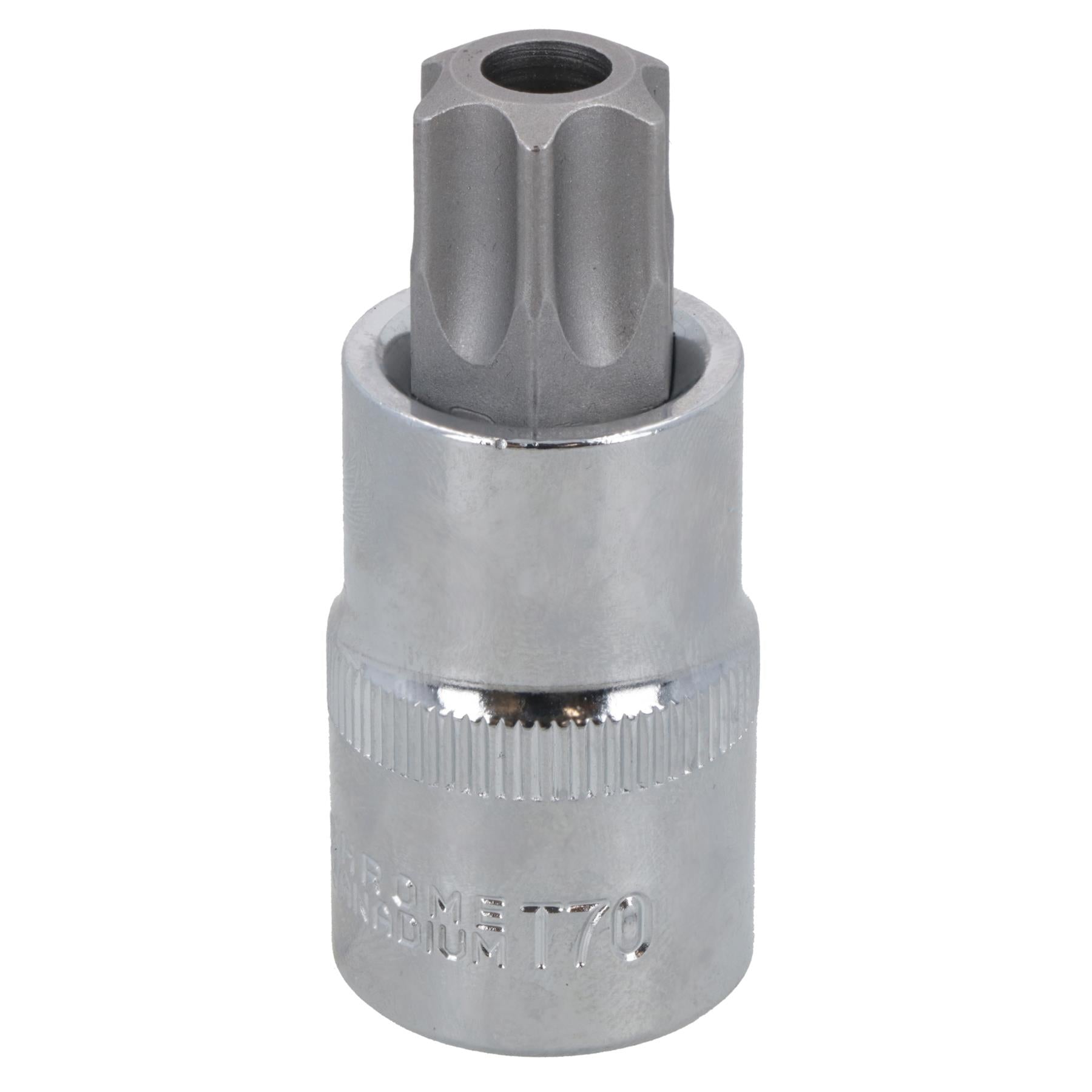 T70 x 55mm 1/2" Drive Torx Star Socket Male T-Star Cr-V Steel AU640