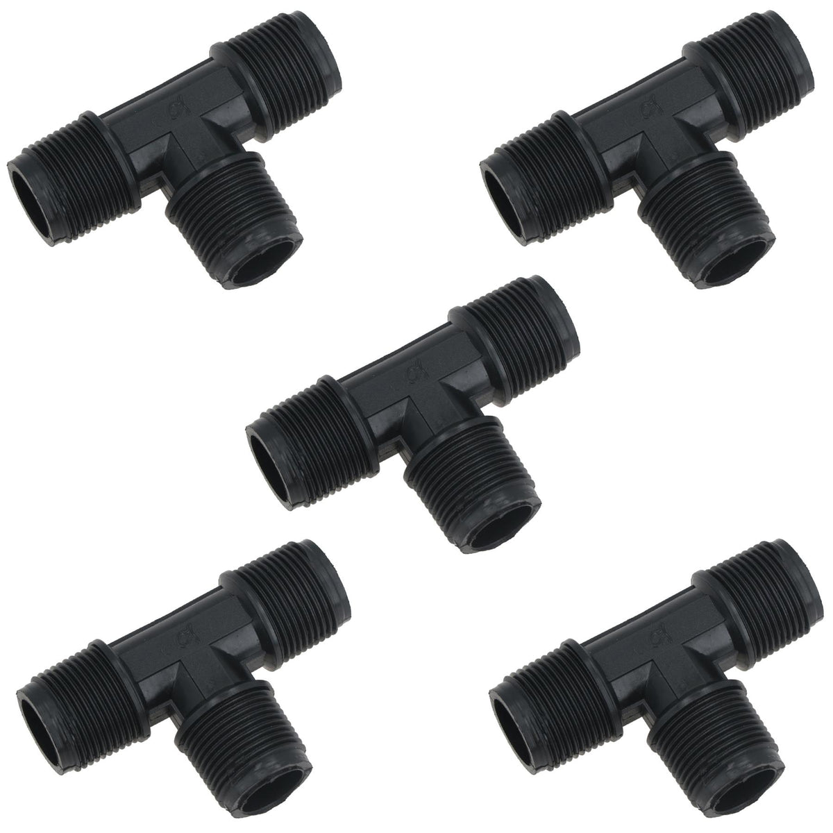 Polypropylene PP 3/4in BSP Male Threaded 90° Tee Piece Equal Tees