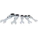 5pc Metric Stubby Flexible Ratchet Combination Spanner Set 10mm - 19mm