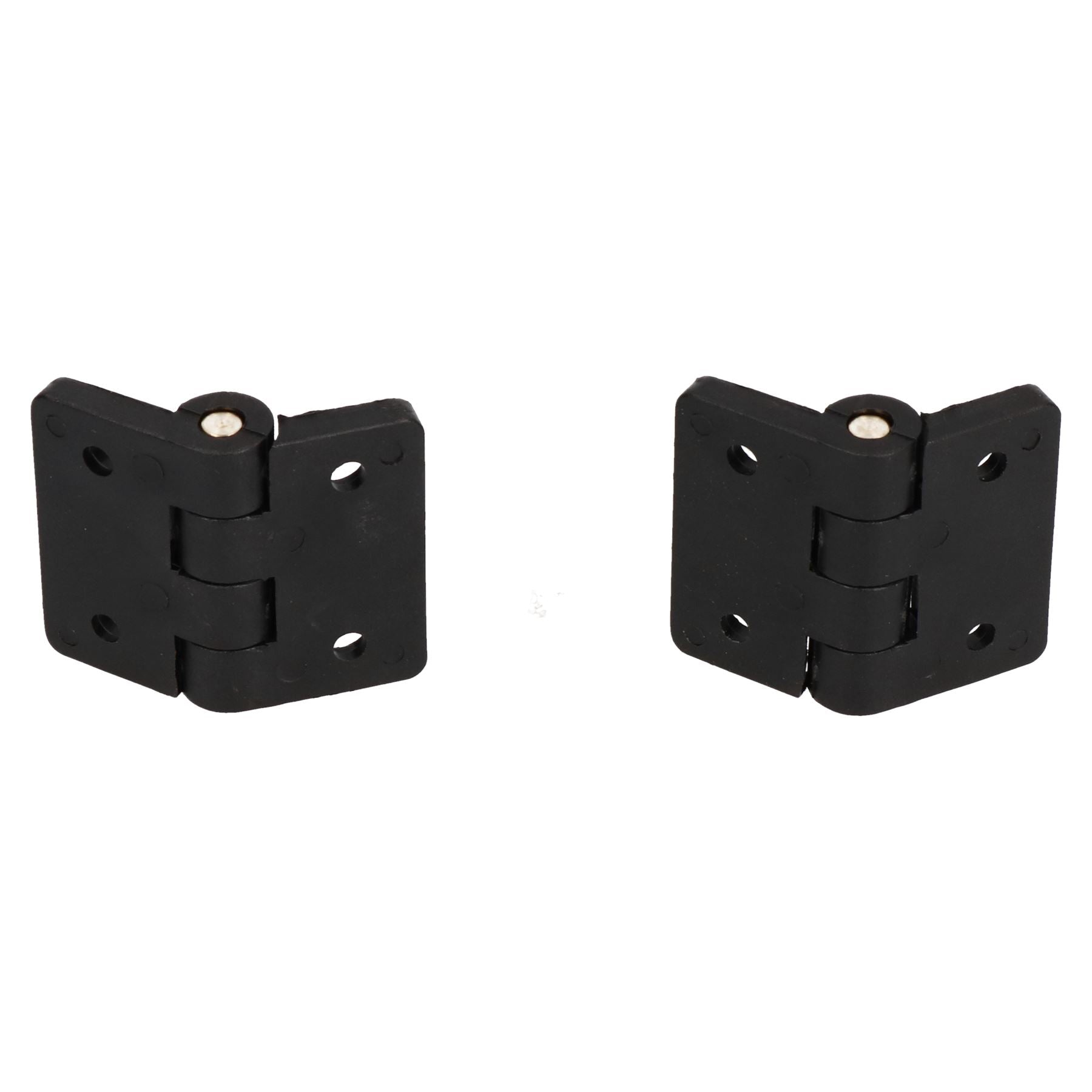 Black Reinforced Nylon Plastic Hinge 40x48mm Italian Made Industrial Quality