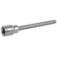 6mm 3/8" Drive Long Ball Ended Hex Allen Key Socket Bit 85mm Deep Reach CR-V