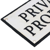 Private Property Cast Iron Sign Plaque Door Wall House Garden Gate Post Yard