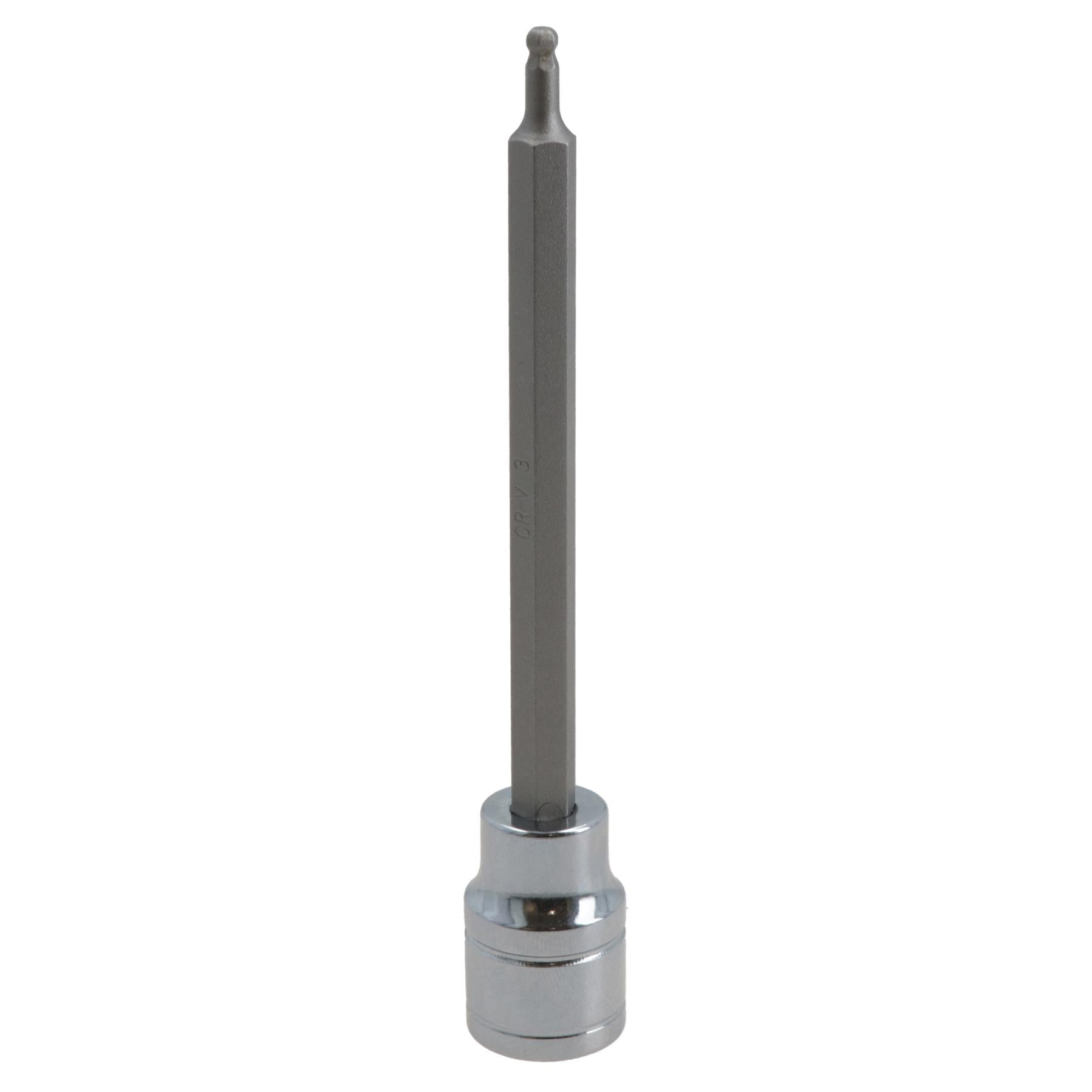 3mm 3/8" Drive Long Ball Ended Hex Allen Key Socket Bit 85mm Deep Reach Cr-V