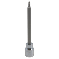 Embout de clé Allen à six pans creux à tête sphérique longue de 3 mm 3/8 po, portée profonde de 85 mm, Cr-V