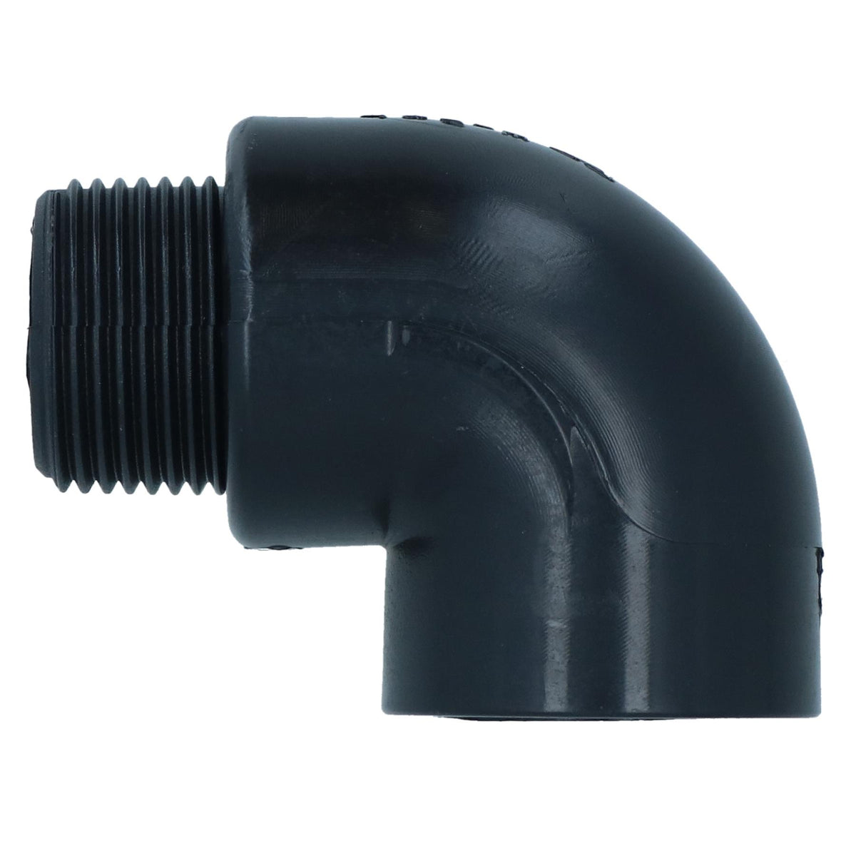 Polypropylene PP 1/2in BSP Female x Male Threaded 90° Elbow Connector