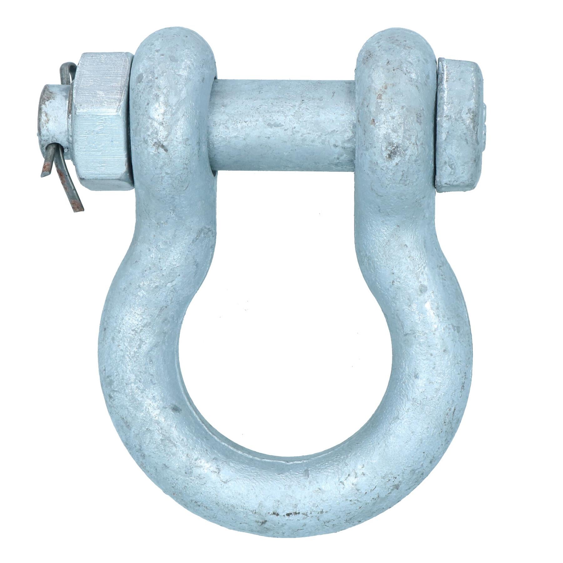 Galvanised Bow Shackle Safety Pin 1-1/4in (31mm) 12T to US Fed Spec