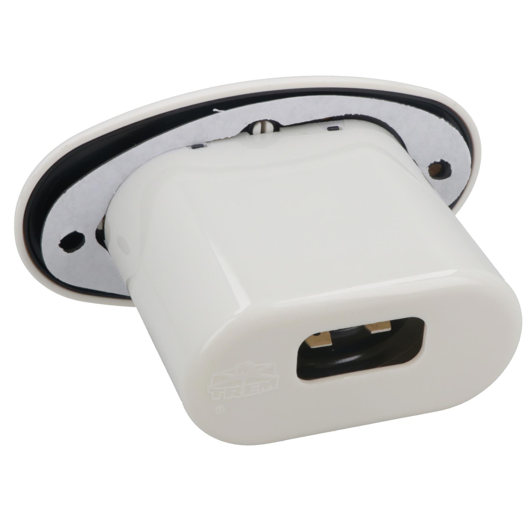 Marine Boat Horn Concealed Compact Electric 12v Flush Fit 107db White Yacht