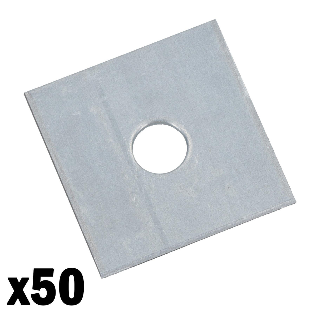 Square Plate Washer M12 50mm x 50mm Galvanised Timber Wood Fastener