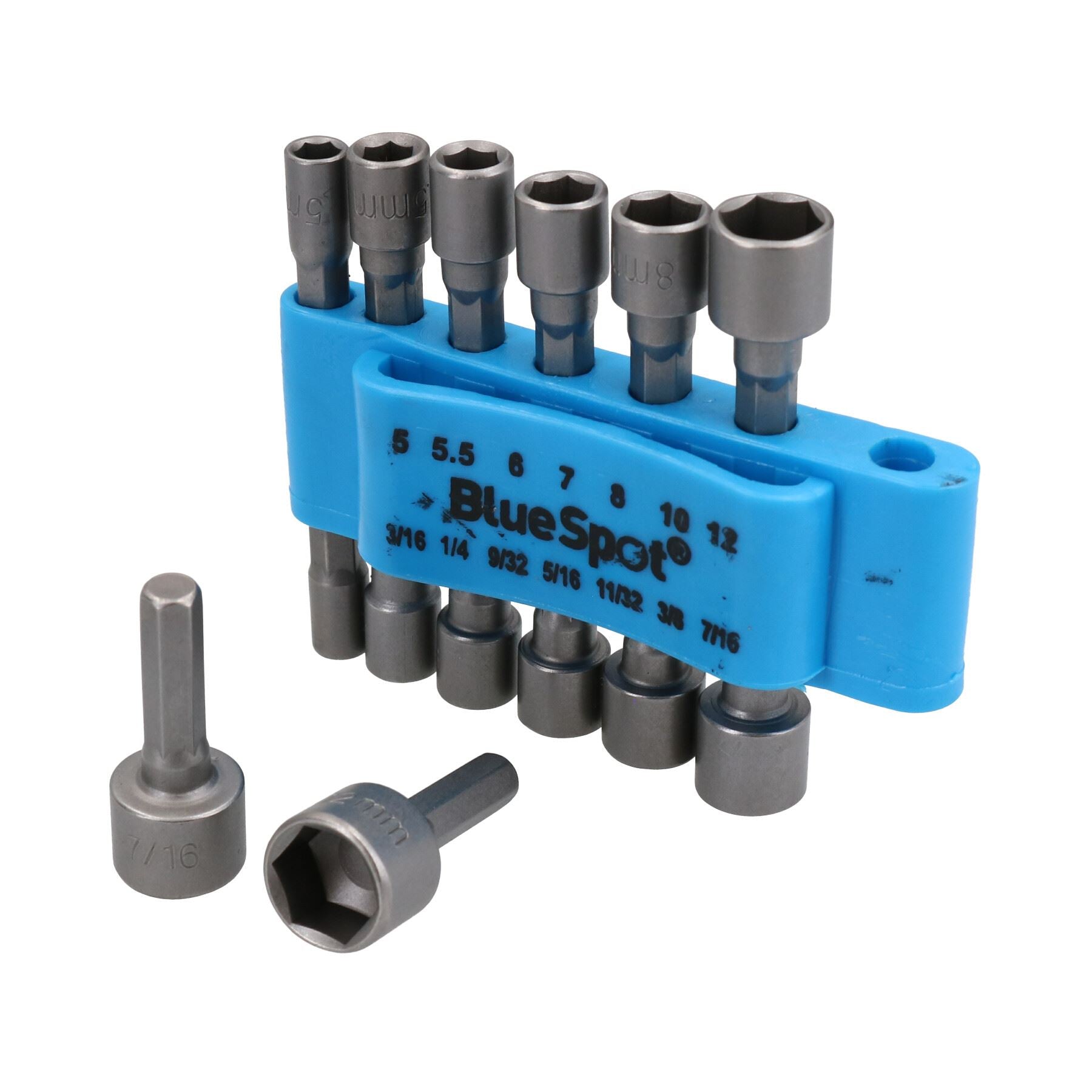 14pc Nut Driver Socket Set Metric + Imperial Sizes 5mm – 12mm / 3/16” – 7/16”