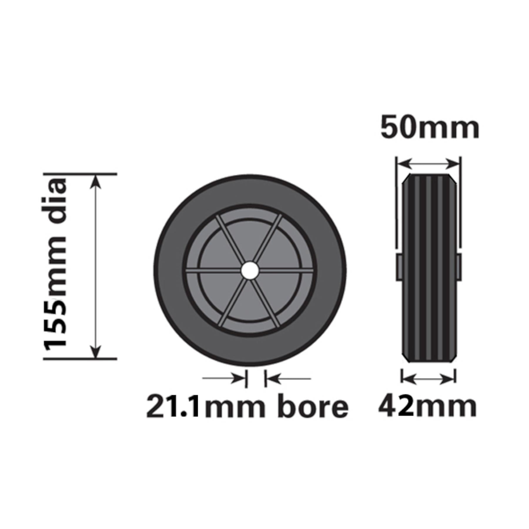 Kunststoff-Ersatz-Stützrad 170mm TR017