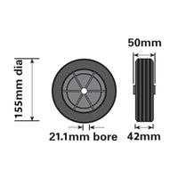 Kunststoff-Ersatz-Stützrad 170mm TR017