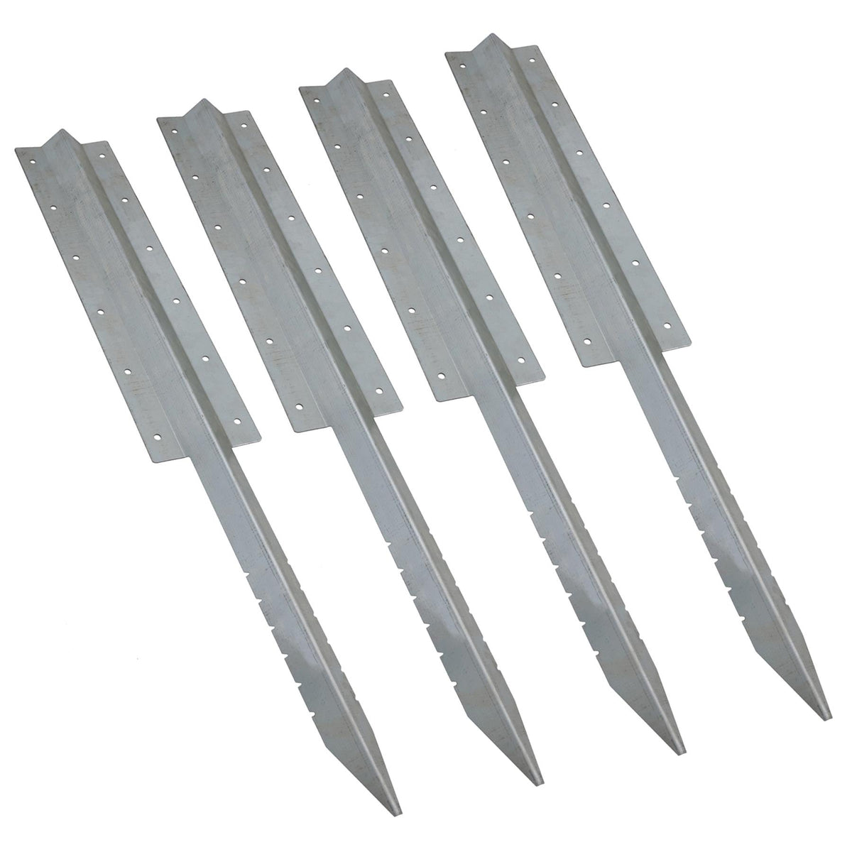 Garden Triple Sleeper Straight Support Spike Stake Galvanised Steel 930mm
