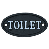 Toilet Bathroom Cast Iron Sign Plaque Door Wall House Work Office Shop Loo