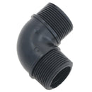 Polypropylene PP 1in BSP Male x Male Threaded 90° Elbow Connector