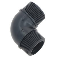 Polypropylene PP 1in BSP Male x Male Threaded 90° Elbow Connector