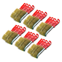 Brass Plated Rust Removal Cleaning Hand / Spid Brush (24 Pack) TE221