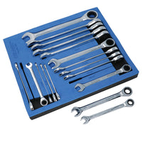 17pc Metric Gear Ratchet Combination Spanner Wrench 72 Teeth 8 – 24mm